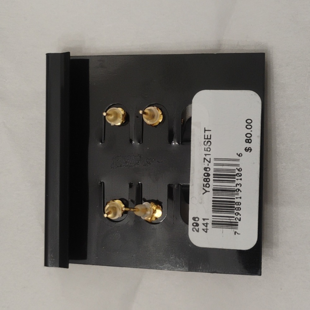 Aqua 18K Gold-Plated Sterling Silver Earring Set NWT - Picture 3 of 4
